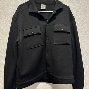 Madison Black Military-Style Button Front Jacket